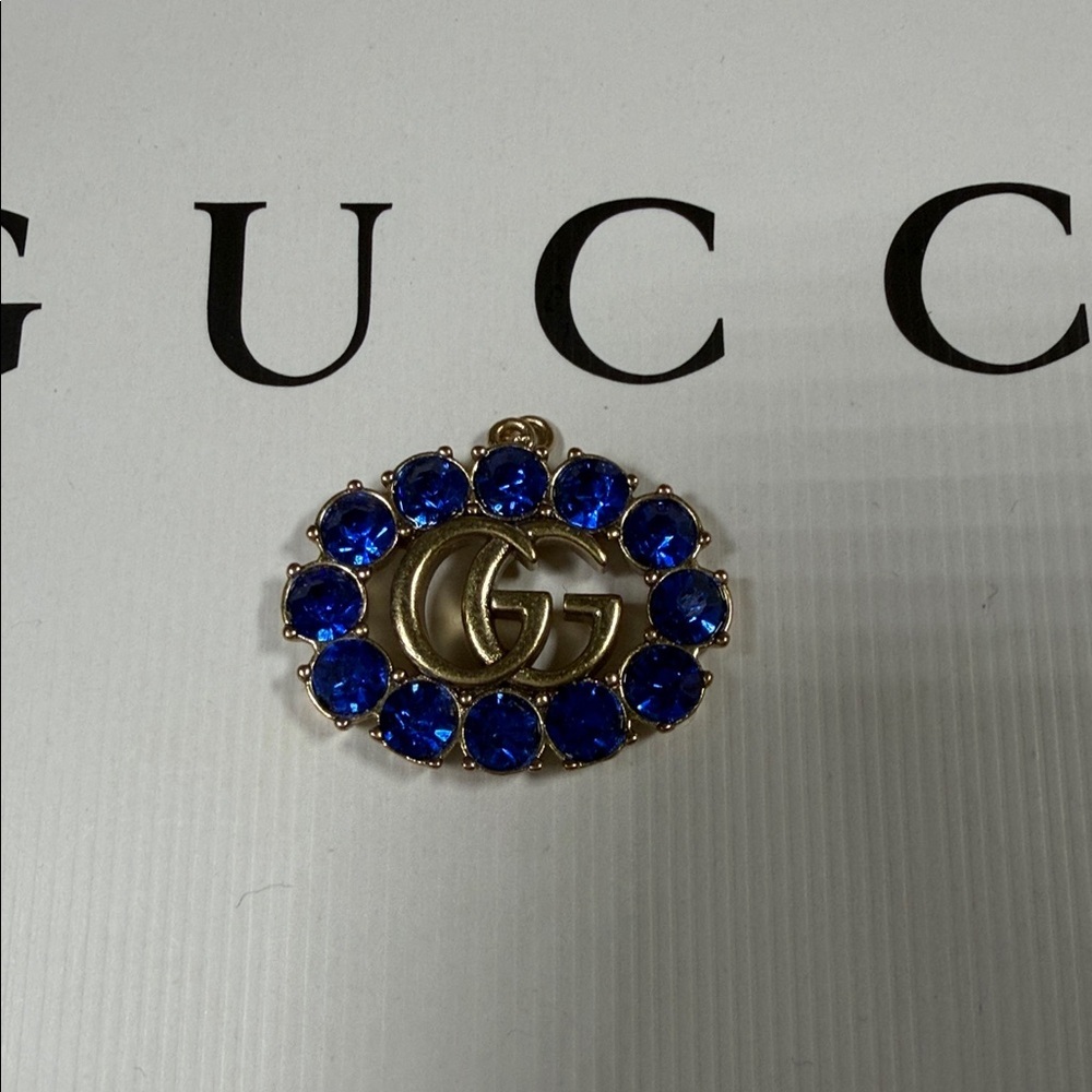 GORGEOUS Blue Upcycled Gucci blue and gold charm